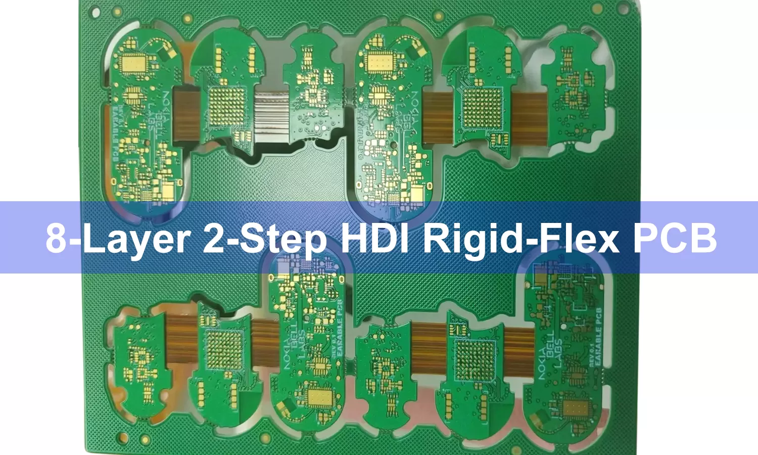 Rigid flex PCB stackup flex region and transition design