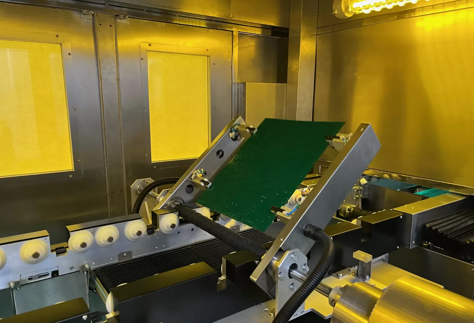 Automatic solder mask printing and curing equipment