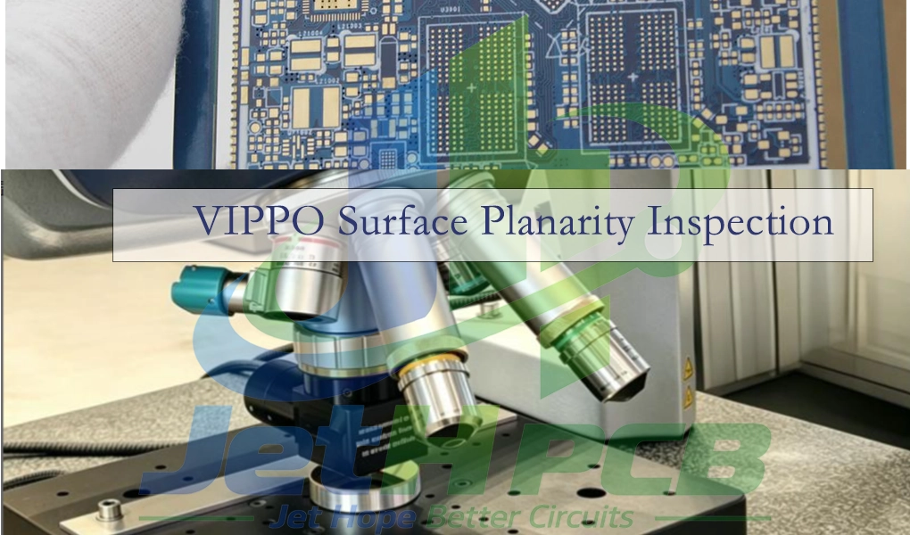 Surface profile measurement for VIPPO copper-cap planarity inspection in fine-pitch BGA PCB areas