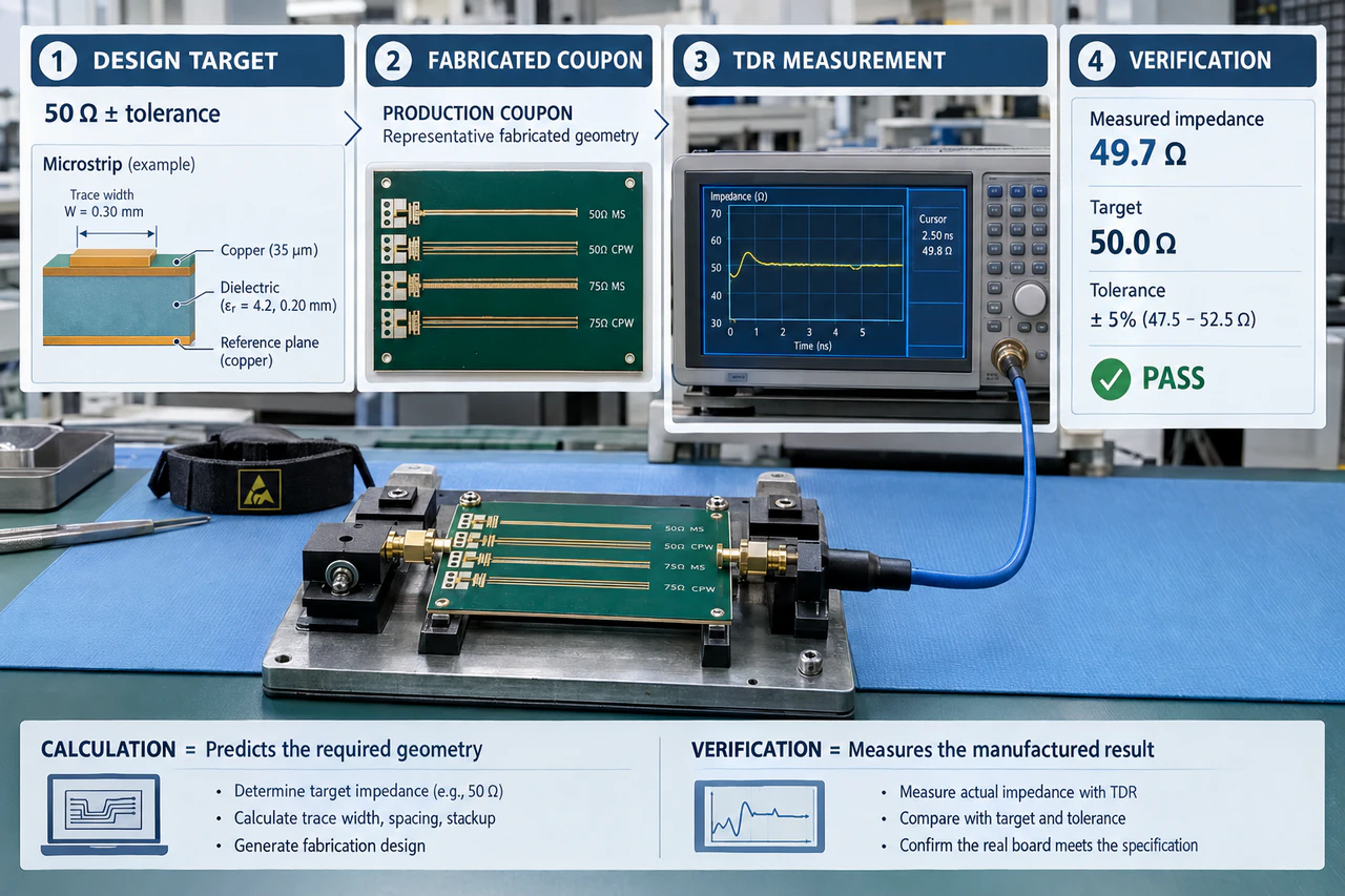 rf pcb impedance verification with test coupons RF PCB controlled-impedance verification from production coupon to TDR measurement